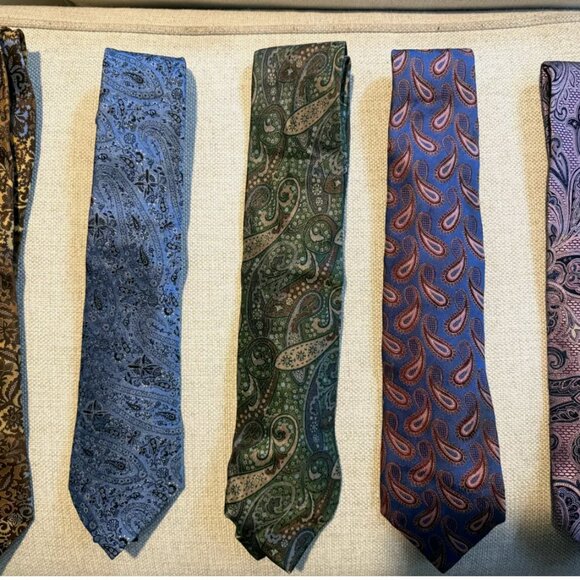 AMAZING MEN'S LIMITED EDITION LOT OF 5 ERMENEGILDO ZEGNA TIES - ITALY